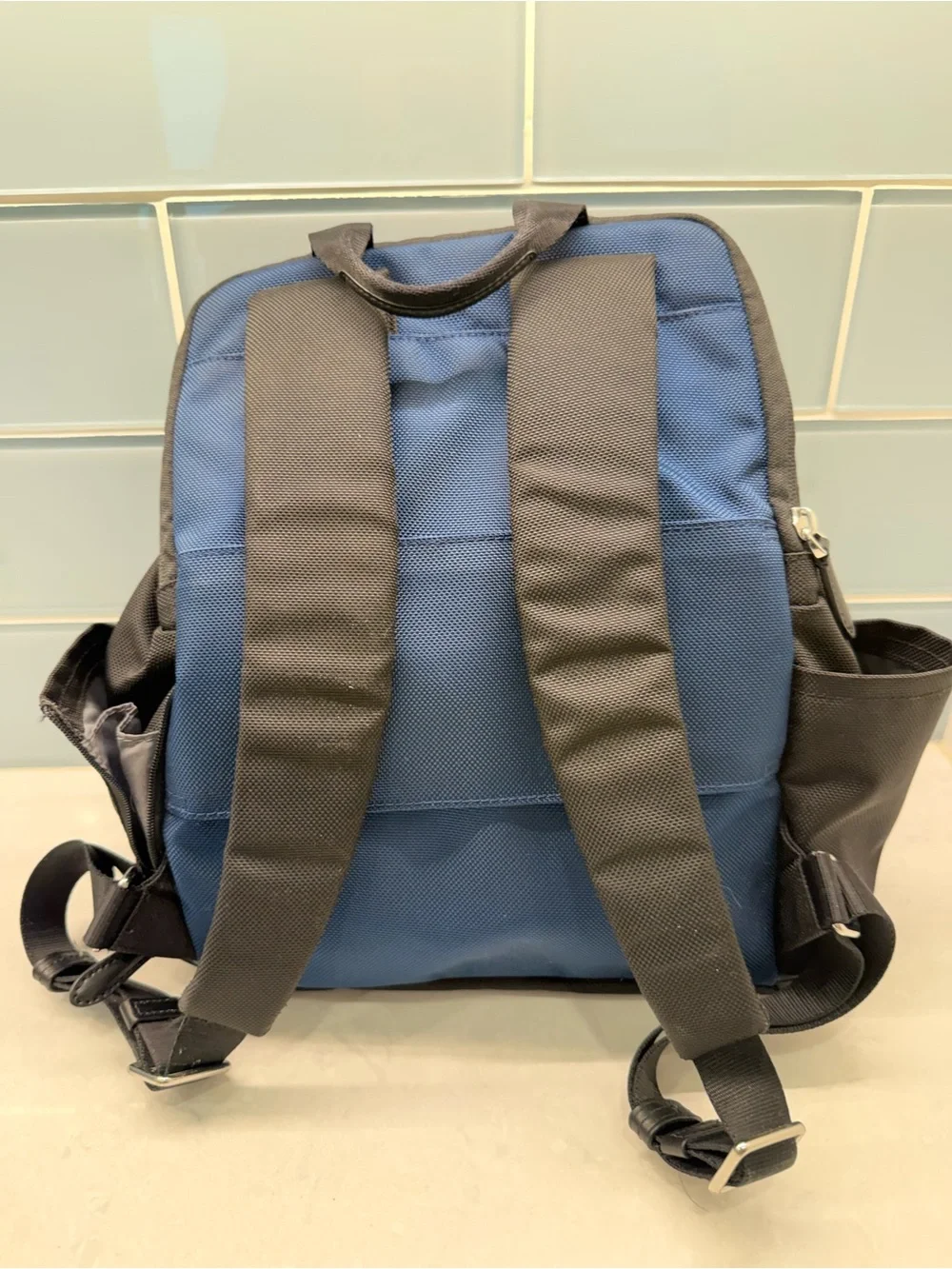 TUMI Elise Backpack Navy Blue & Black Nylon